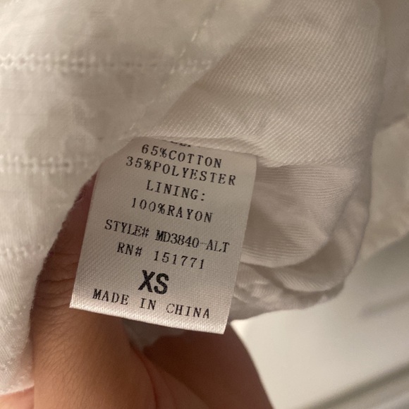 White Altar’d State Floral Form Fitting Short Dress - Picture 6 of 6